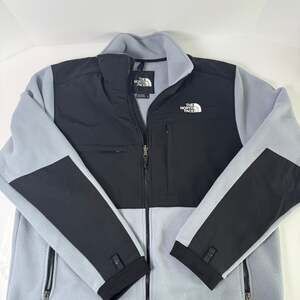 The North Face Men's Denali 2 Fleece Jacket Tradewinds Grey / TNF Black XL